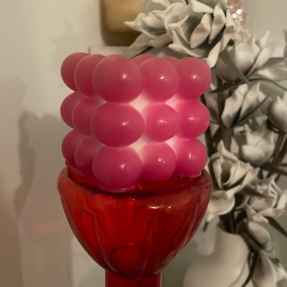 pink Bubble candle